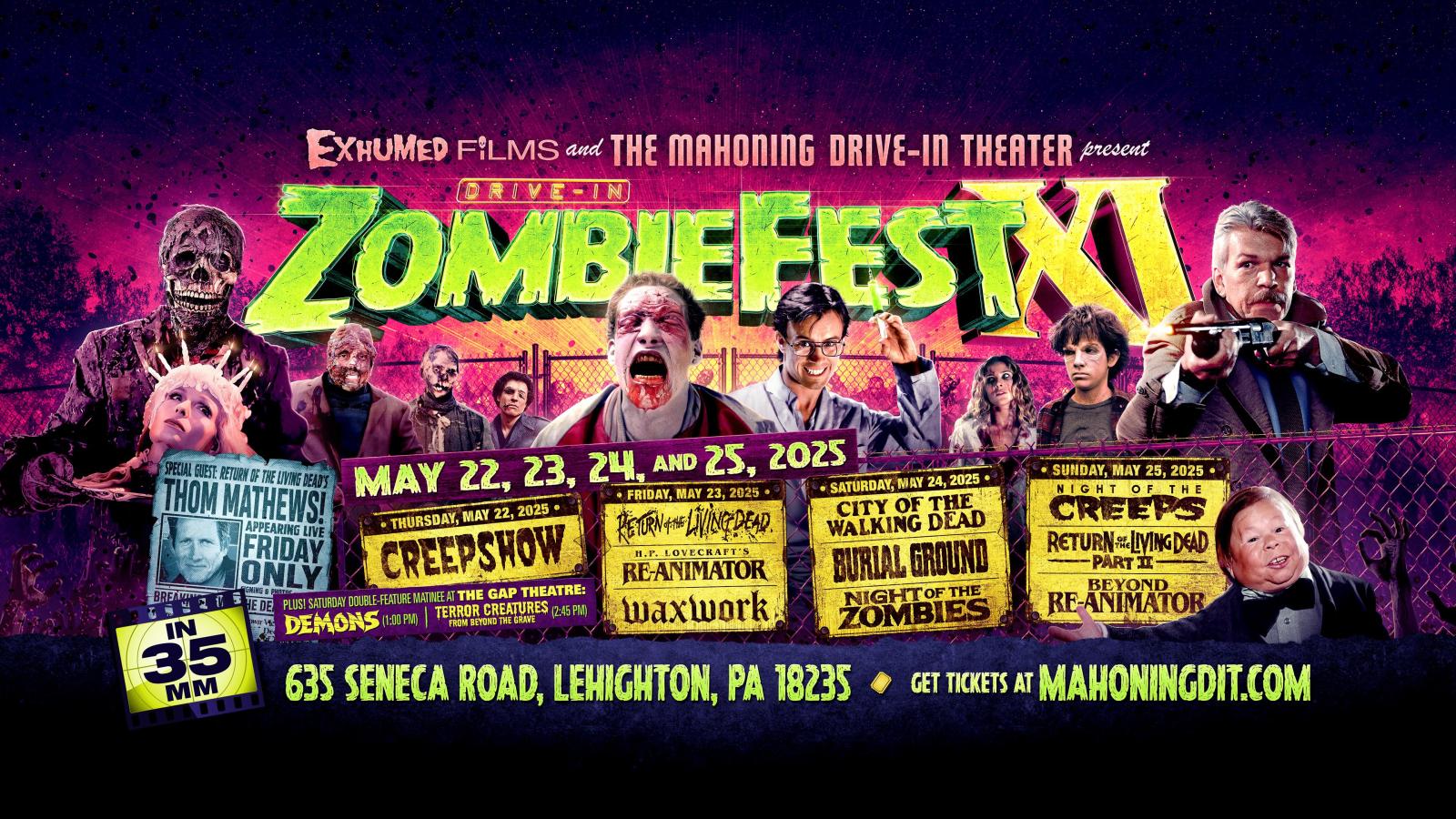 ZOMBIE-FEST XI (The Ultimate Undead 35mm Celebration) DEMONS (1985) & TERROR CREATURES FROM THE GRAVE (1965)