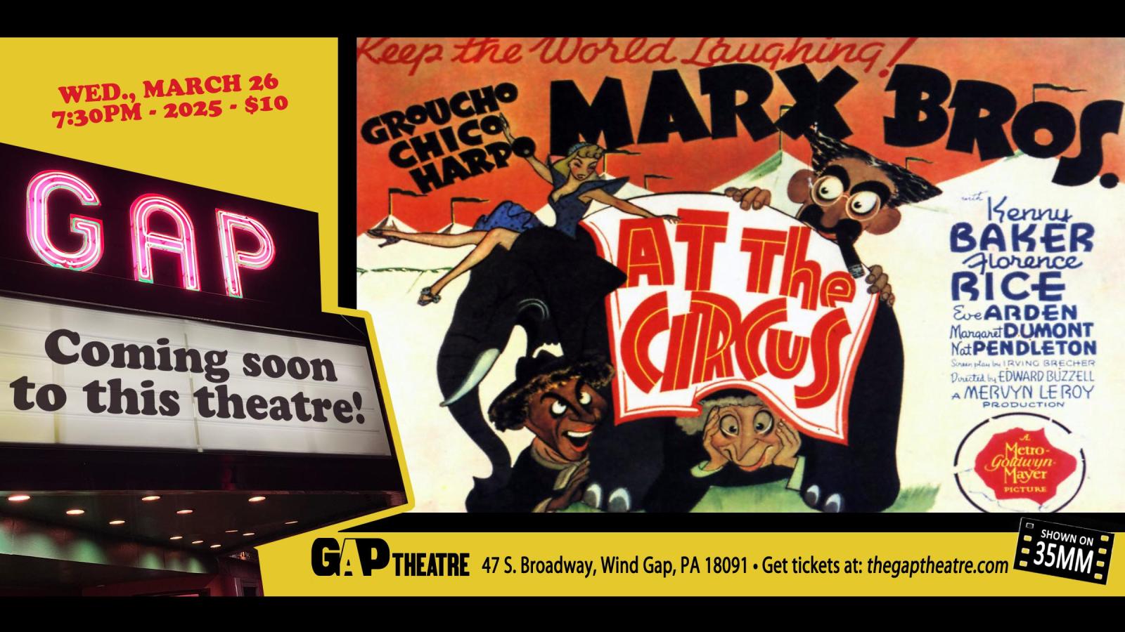 THE MARX BROS. in AT THE CIRCUS (1939) on 35mm
