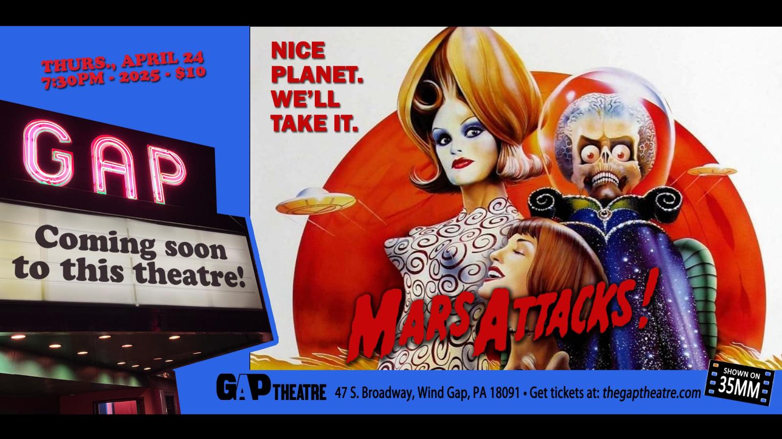 TIM BURTON’S MARS ATTACKS (1996) in 35mm
