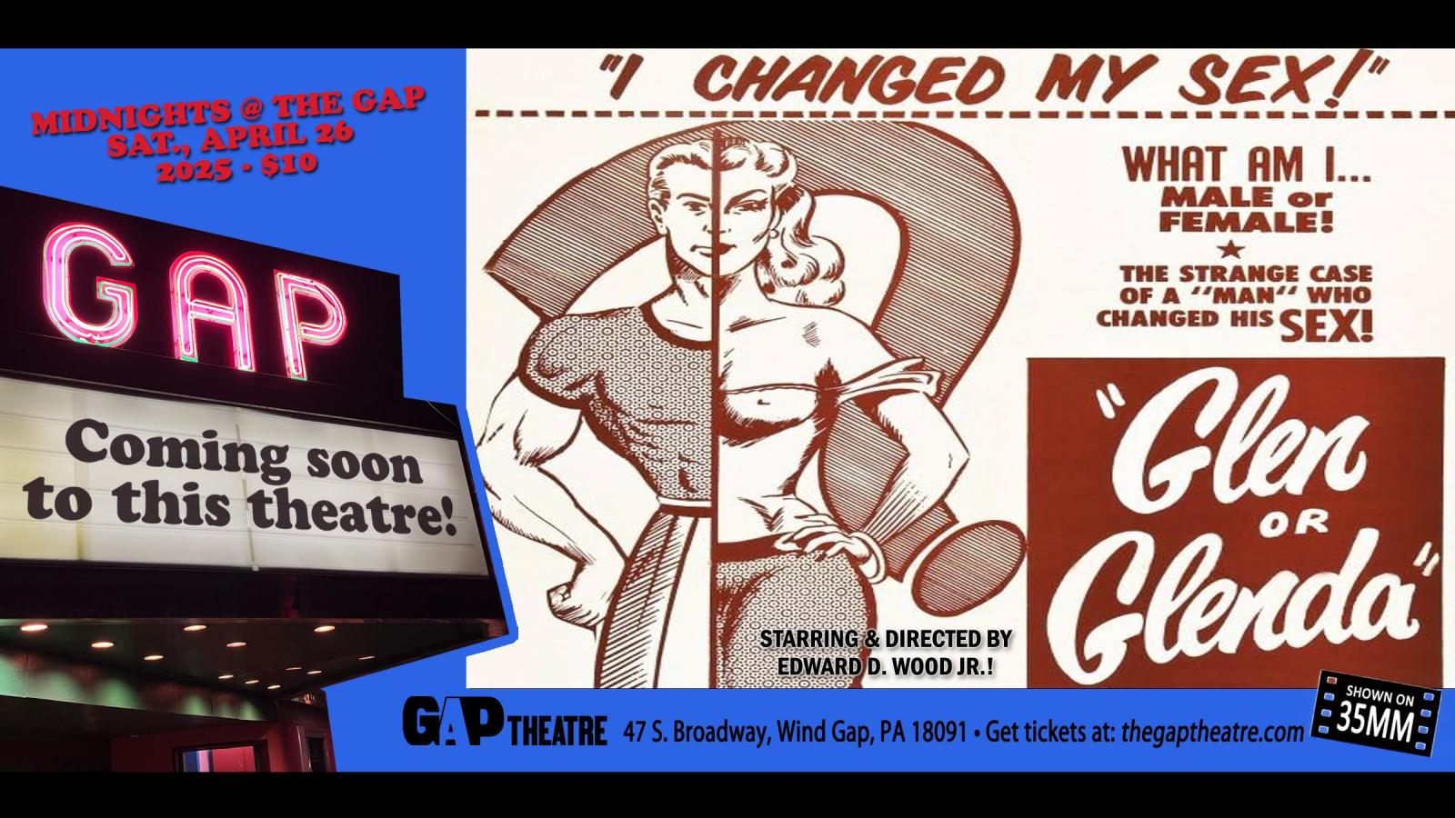 ED WOOD’S GLEN OR GLENDA (1953) in 35mm