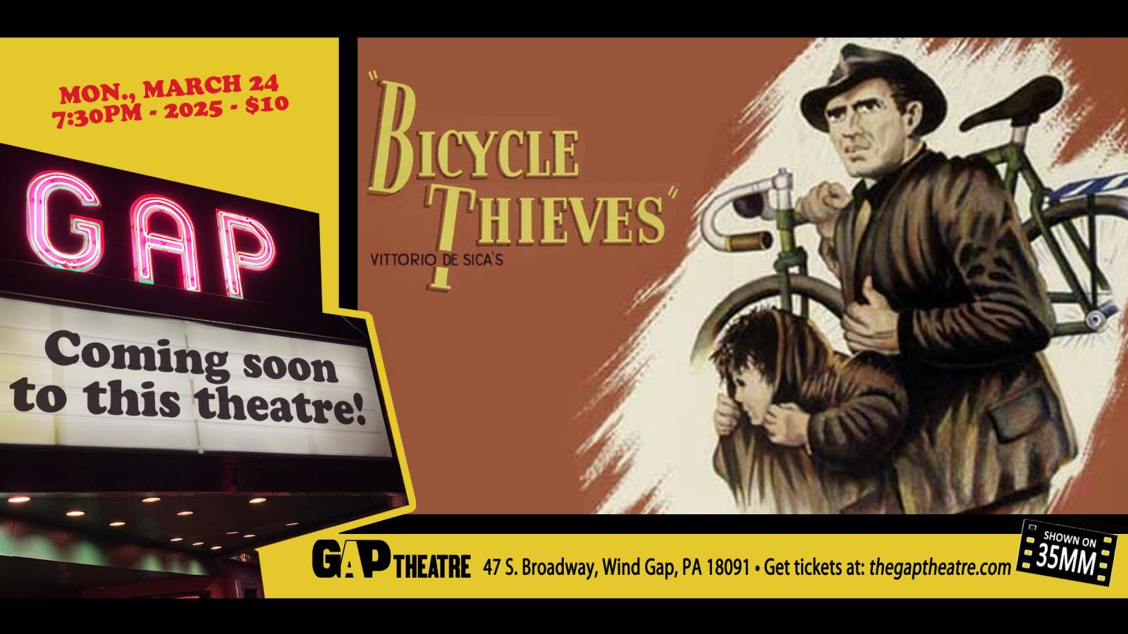 WORLD CINEMA CLASSIC: BICYCLE THIEVES (1948) on 35mm