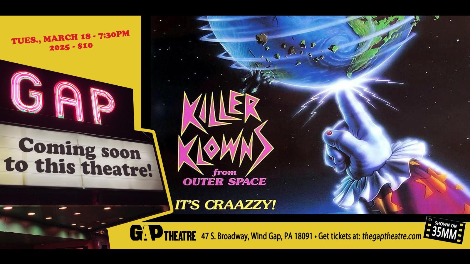 KILLER KLOWNS FROM OUTER SPACE (1988) on 35mm