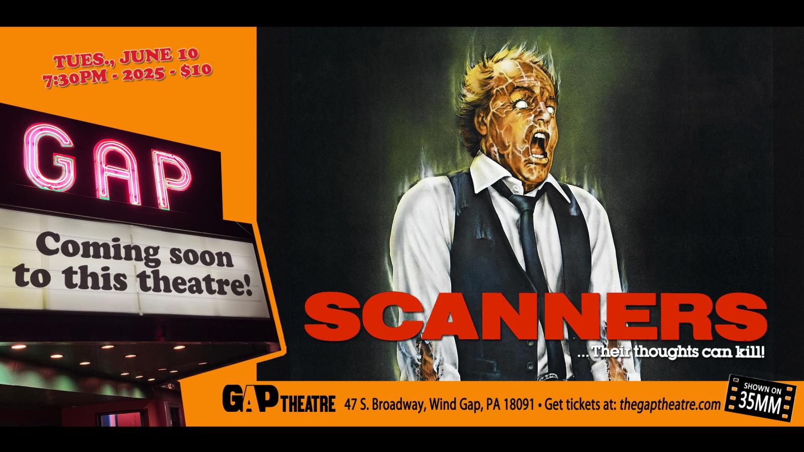DAVID CRONENEBERG’S SCANNERS (1981) on 35mm
