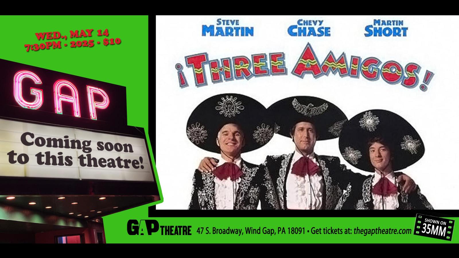 THREE AMIGOS (1986) on 35mm