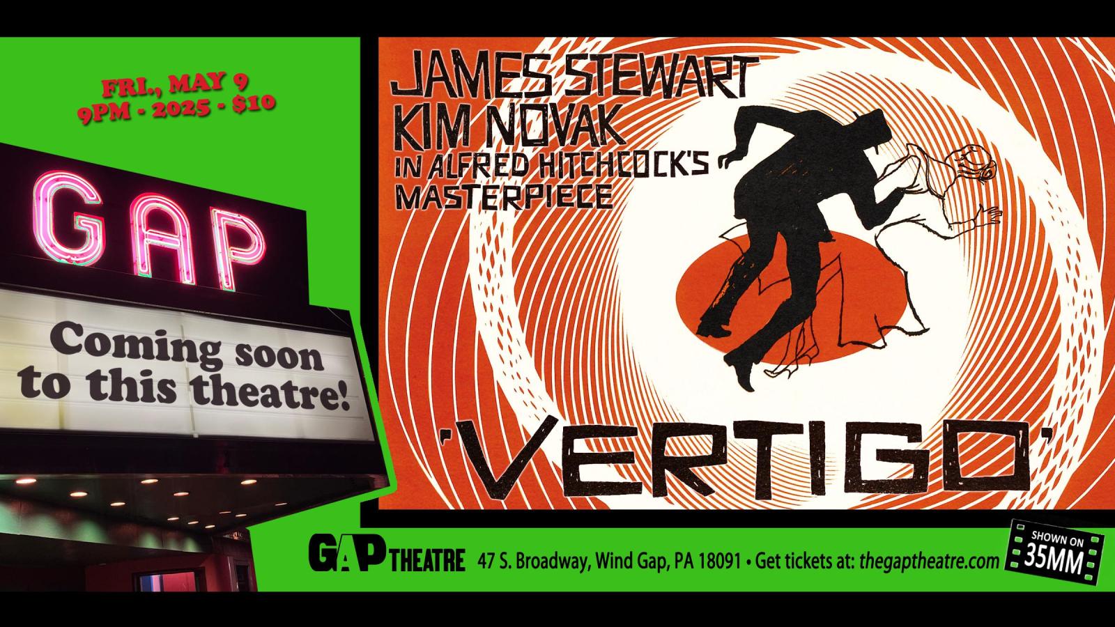 ALFRED HITCHCOCK’S VERTIGO (1958) on 35mm