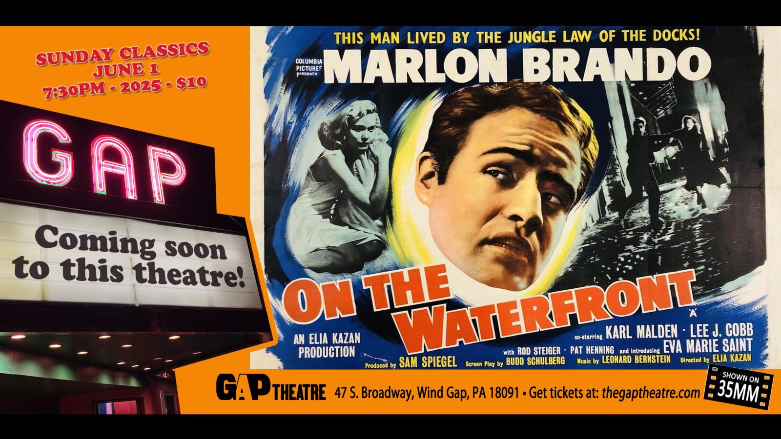  ﻿SUNDAY CLASSICS: ON THE WATERFRONT (1954) on 35mm