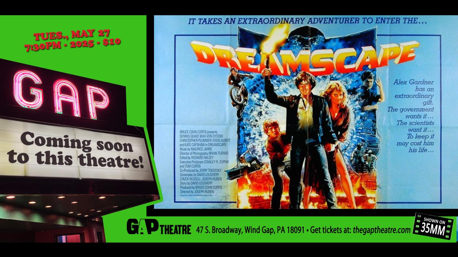 DREAMSCAPE (1984) on 35mm