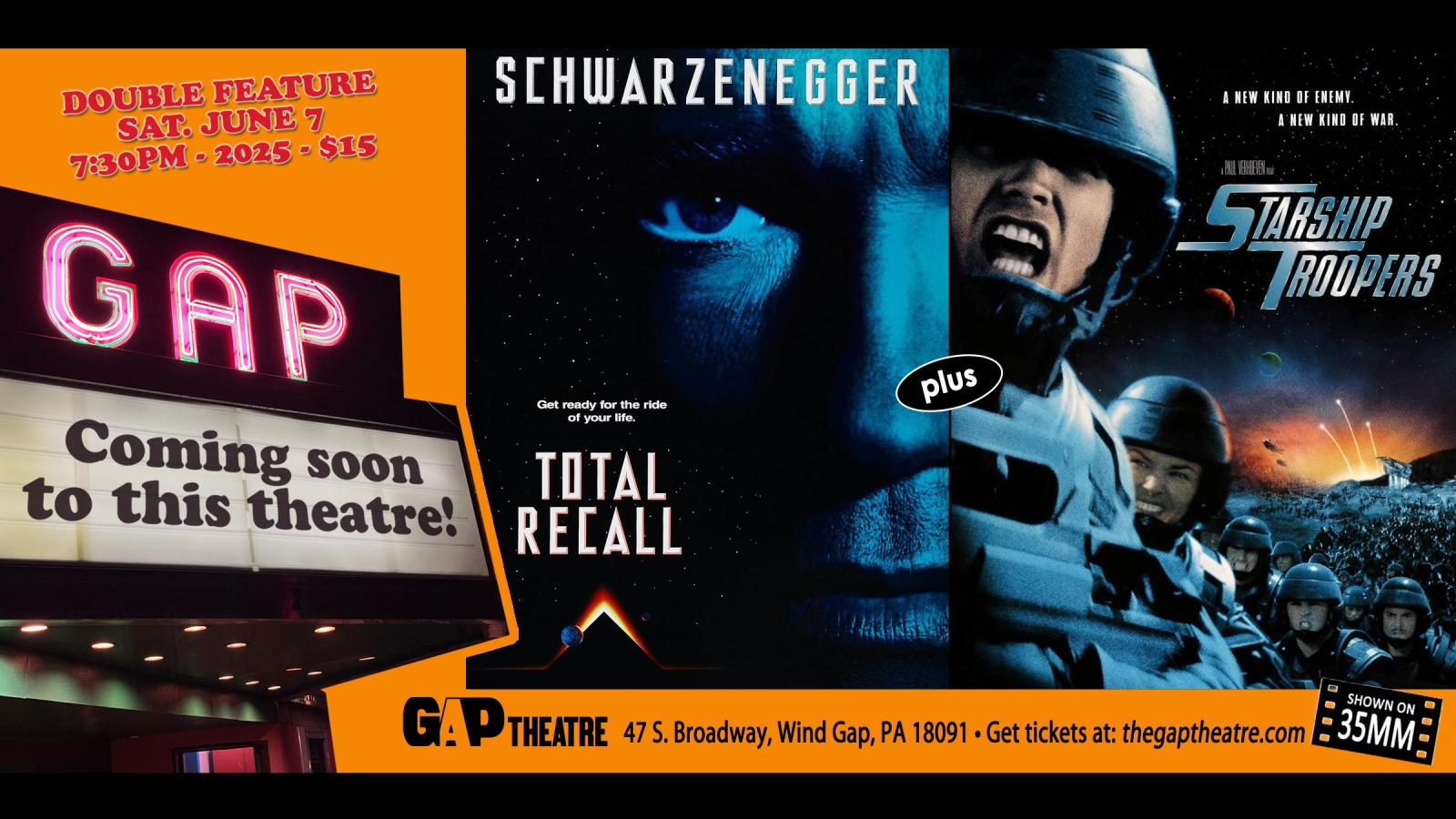 PAUL VERHOEVEN DOUBLE-BILL: TOTAL RECALL (1990) & STARSHIP TROOPERS (1997) in 35mm