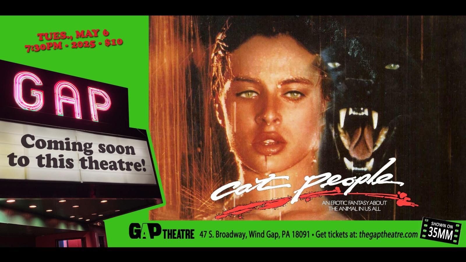 PAUL SCHRADER’S CAT PEOPLE (1982) in 35mm