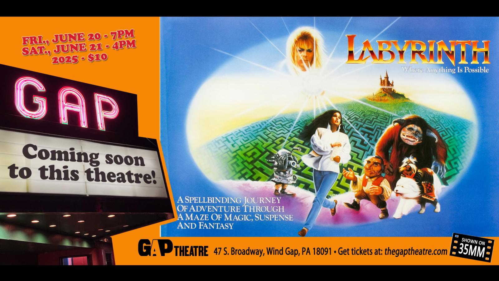 LABYRINTH (1986) in 35mm