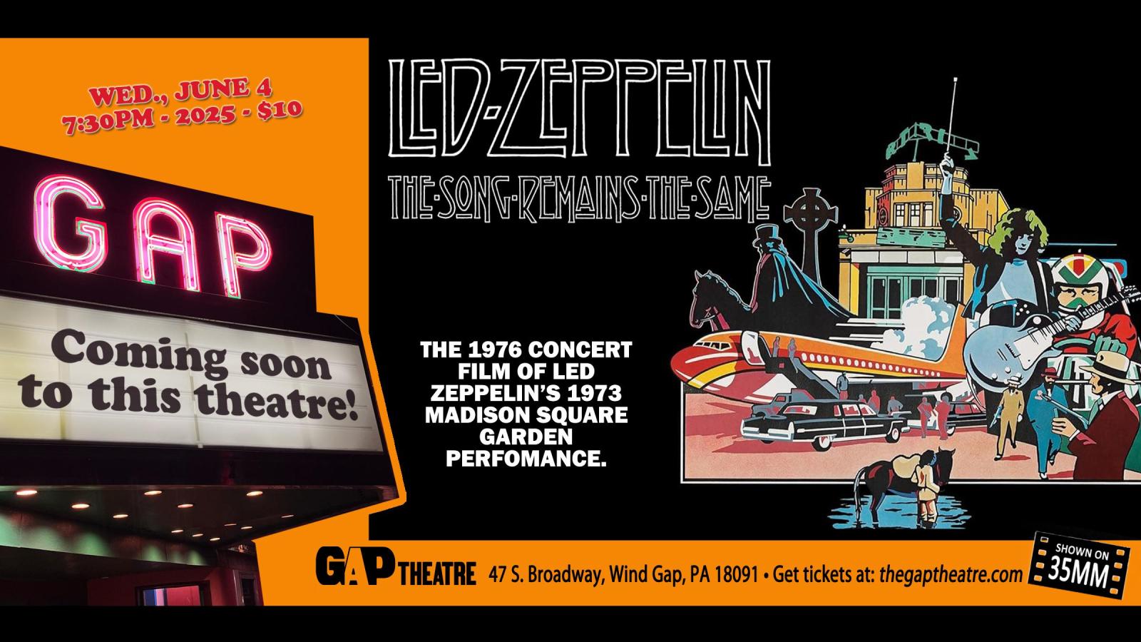 LED ZEPPELIN: THE SONG REMAINS THE SAME (1976) on 35mm