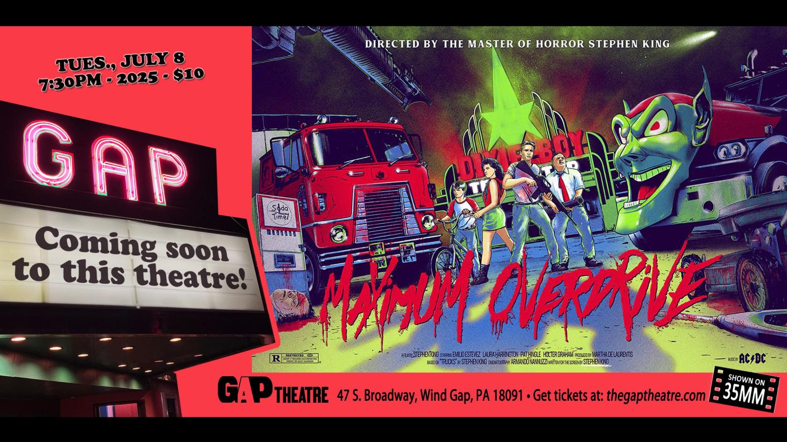 MAXIMUM OVERDRIVE (1986) in 35mm