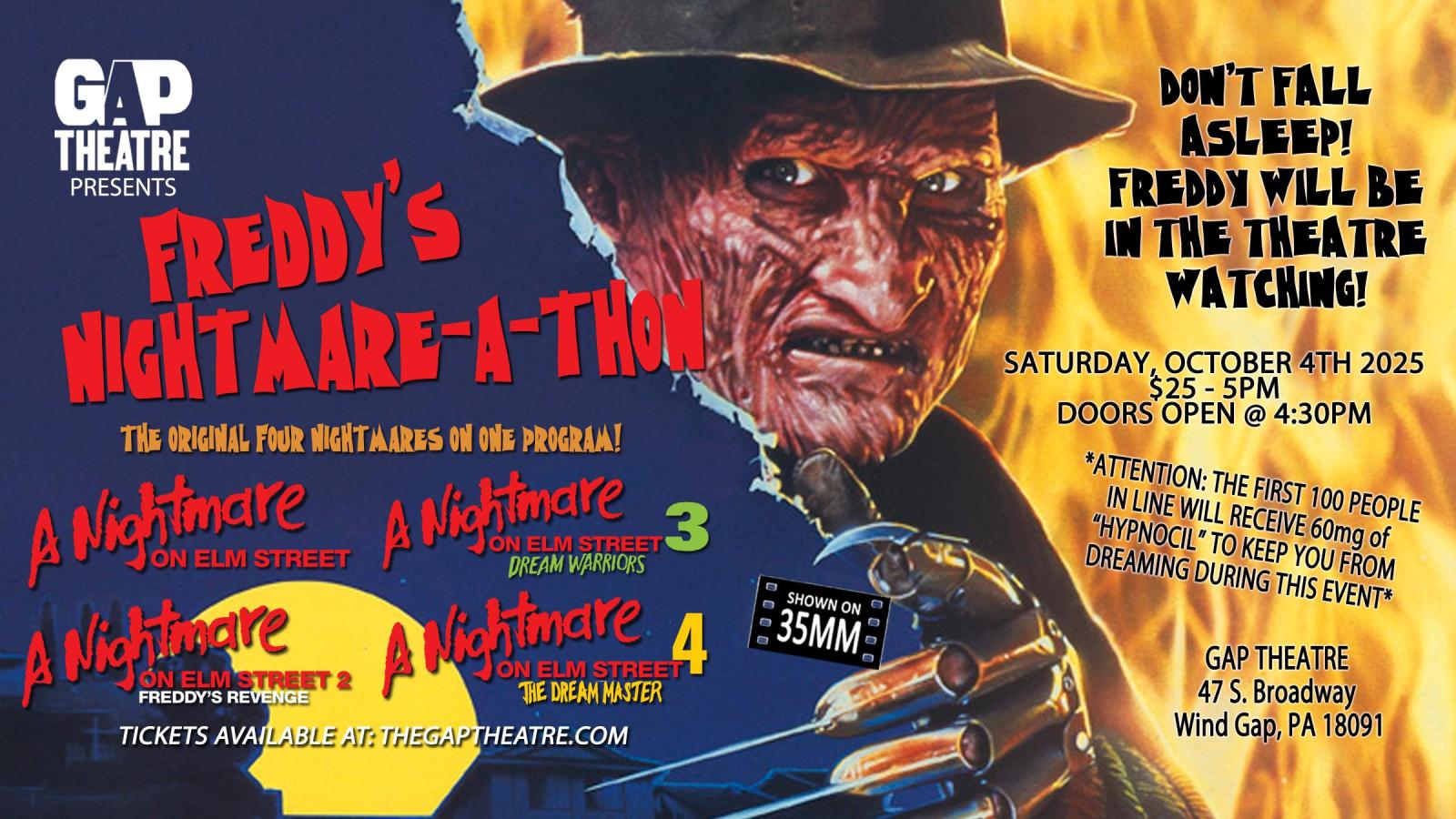 FREDDY’S NIGHTMARE-A-THON: Four Film Marathon on 35mm