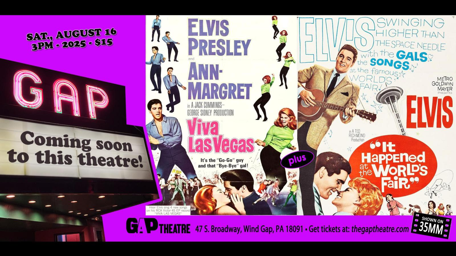 Elvis Presley tribute: VIVA LAS VEGAS (1964) & IT HAPPENED AT THE WORLD’S FAIR (1963) Double Feature