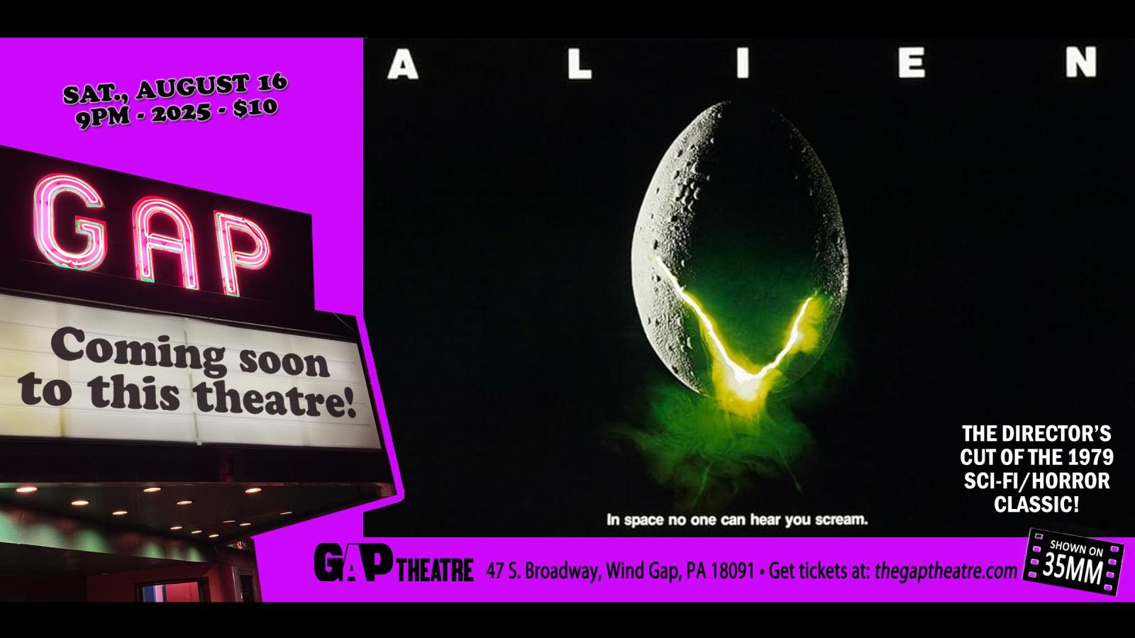 ALIEN (1979) Director’s Cut on 35mm