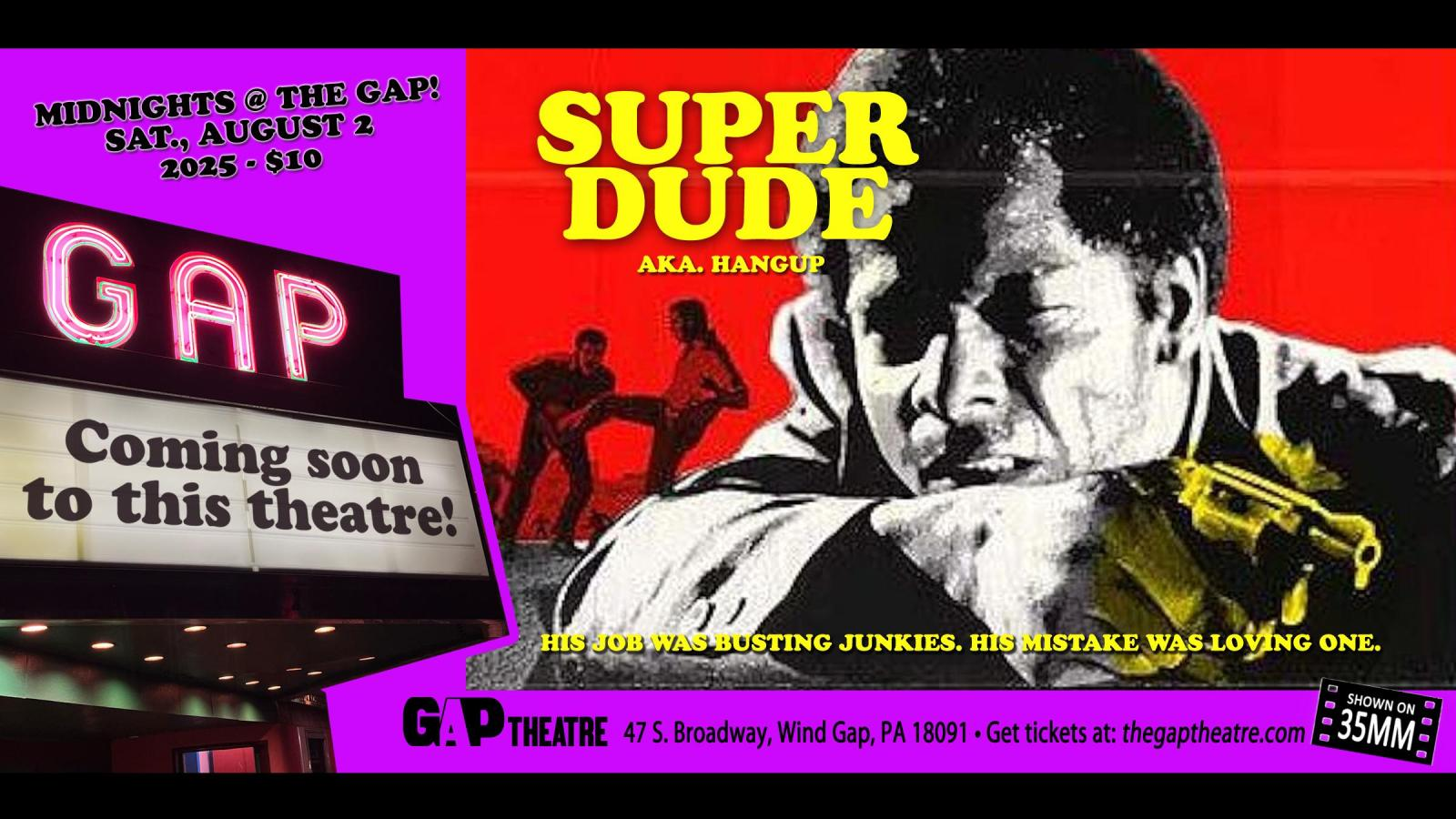 MIDNIGHTS @ THE GAP: SUPER DUDE (1974)