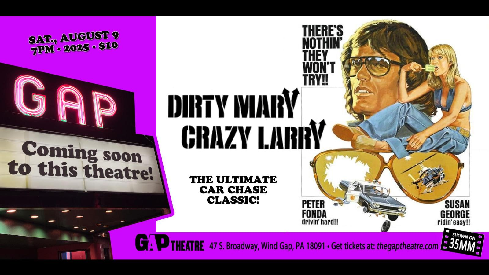 DIRTY MARY, CRAZY LARRY (1974) in 35mm