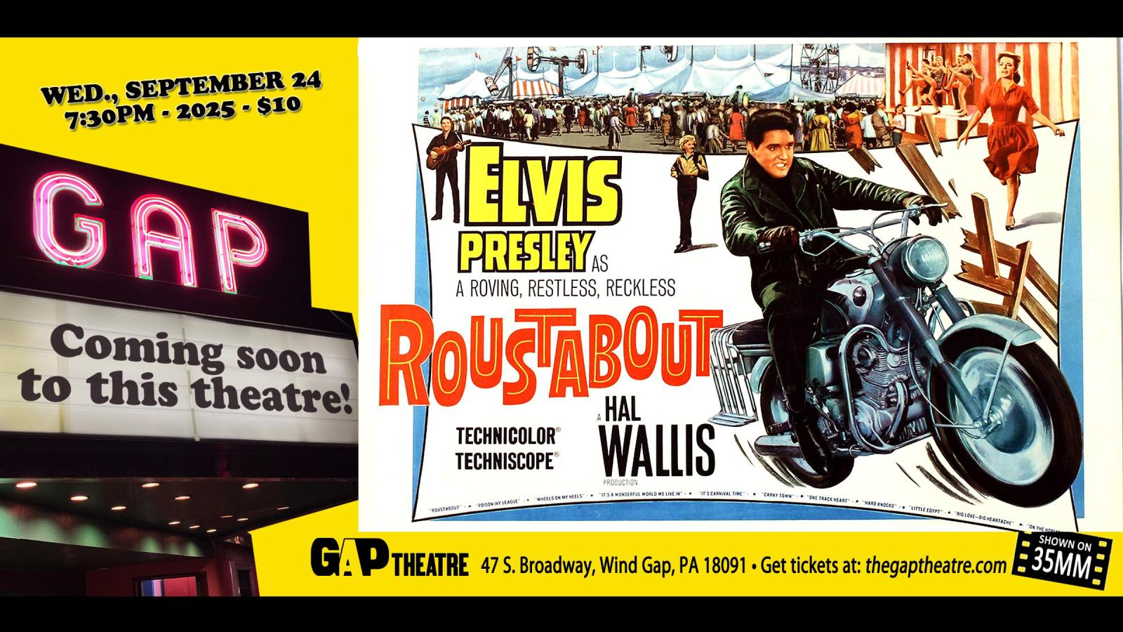 Elvis Presley in ROUSTABOUT (1964) in 35mm