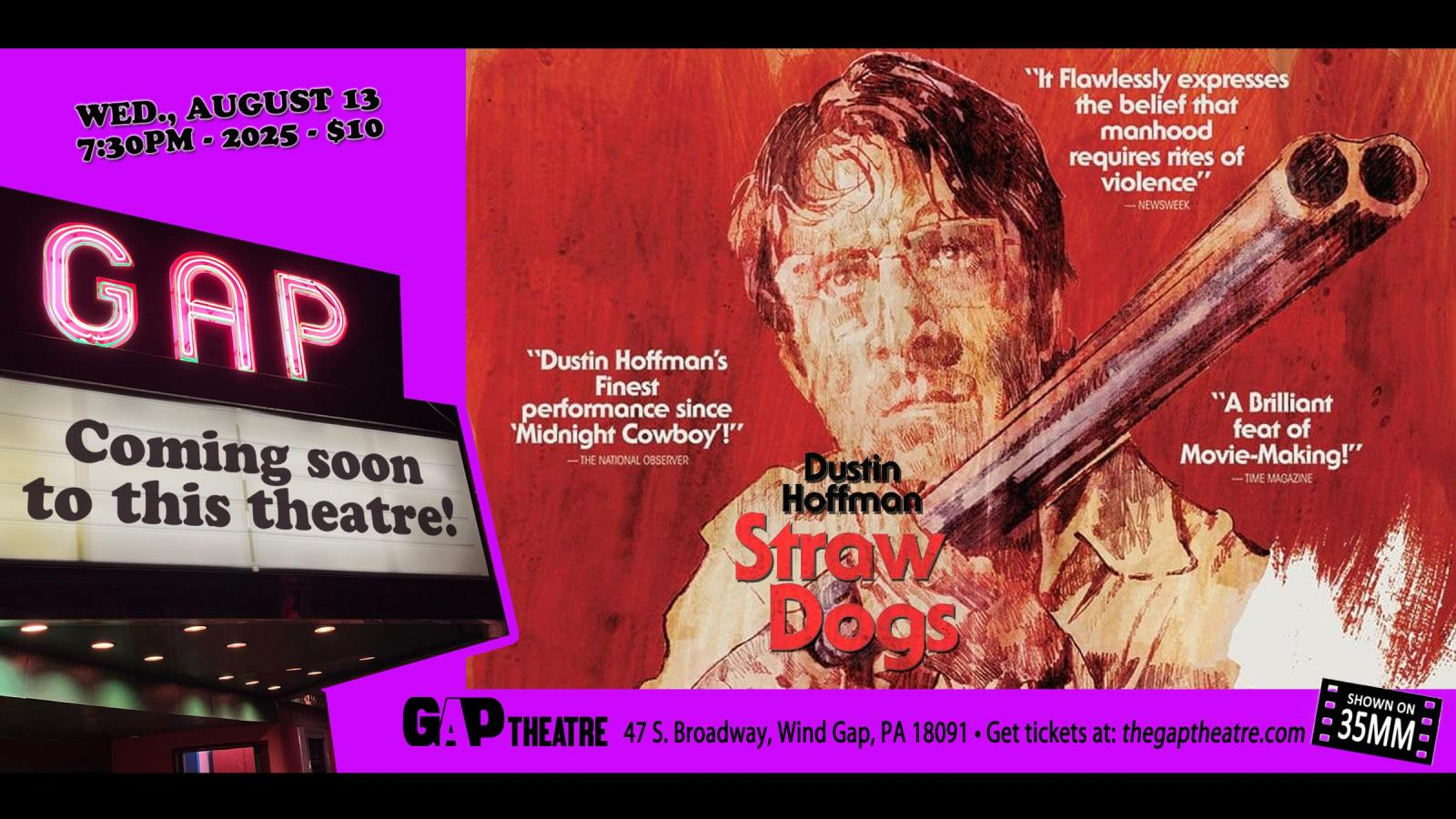 Sam Peckinpah’s STRAW DOGS (1971) in 35mm