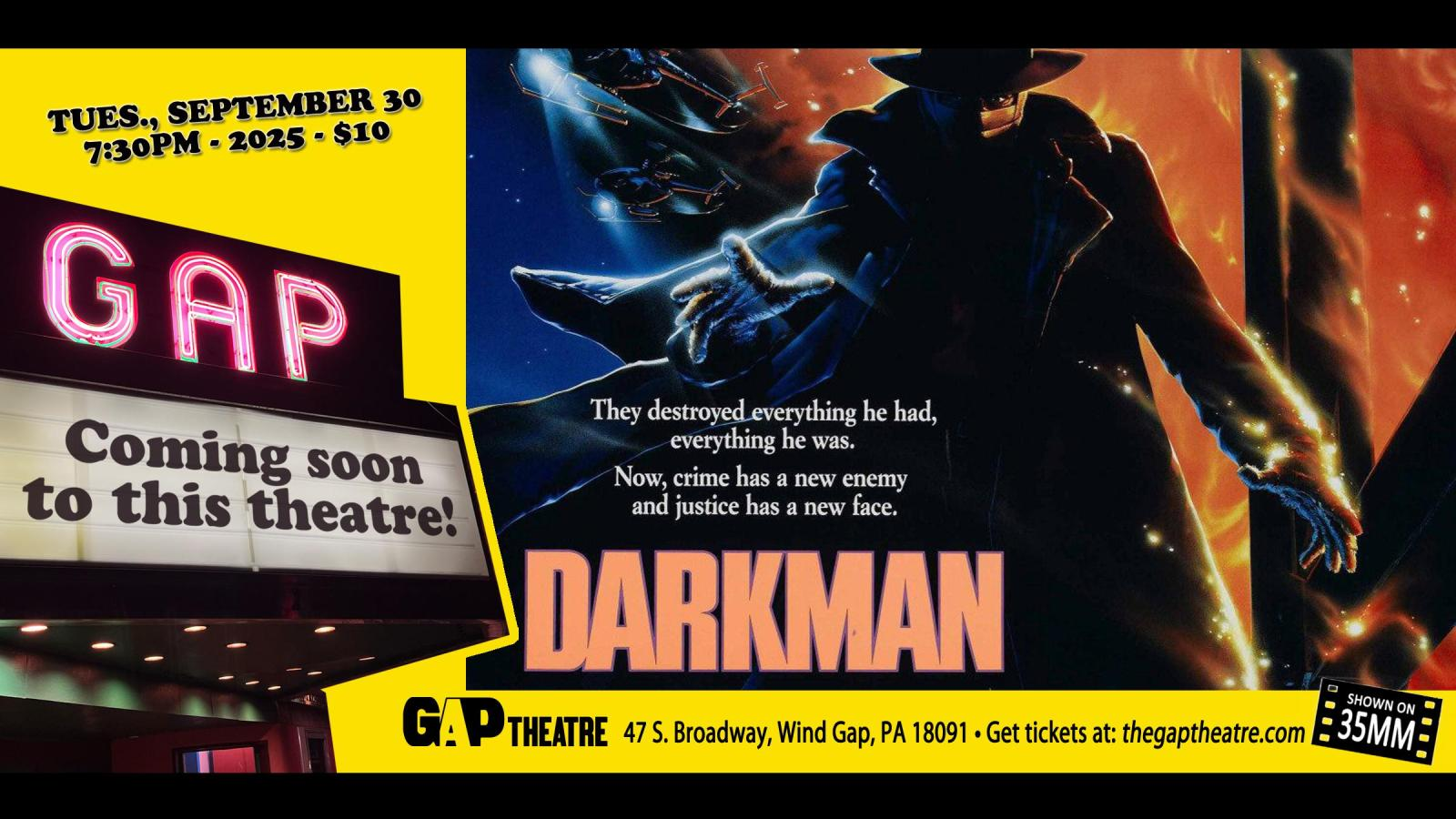 Sam Raimi’s DARK MAN (1990) on 35mm