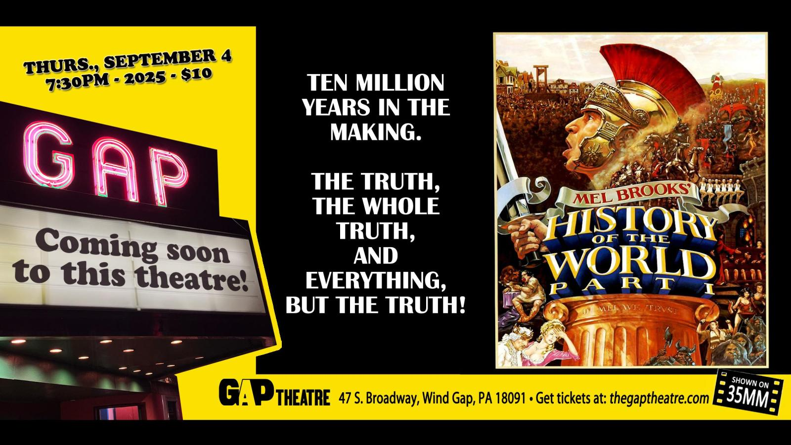HISTORY OF THE WORLD: PART 1 (1981) on 35mm