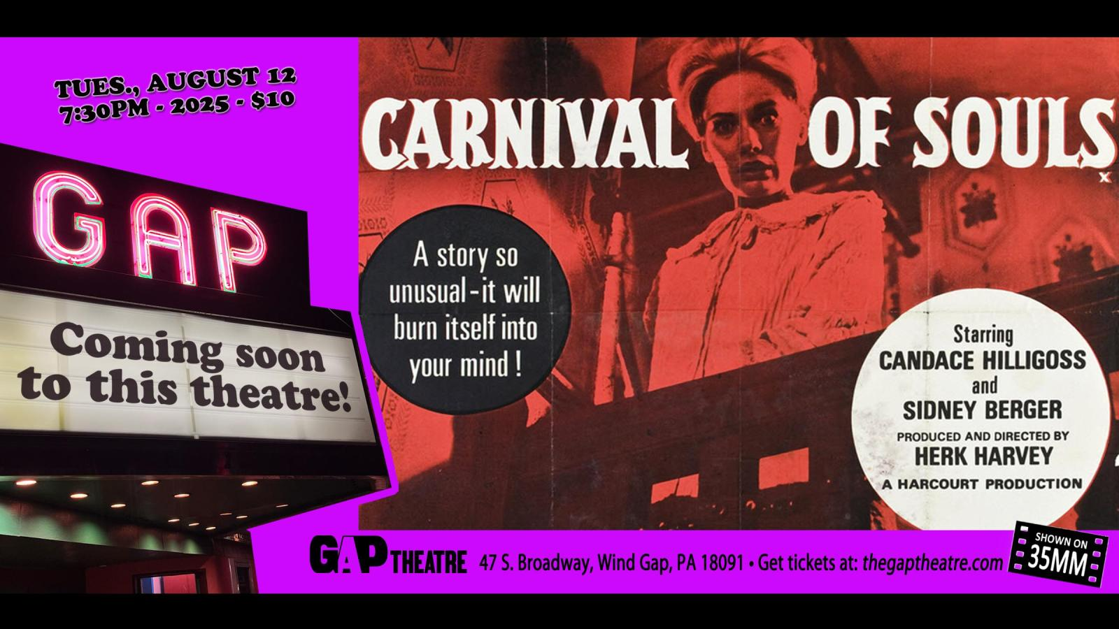 CARNIVAL OF SOULS (1962) on 35mm