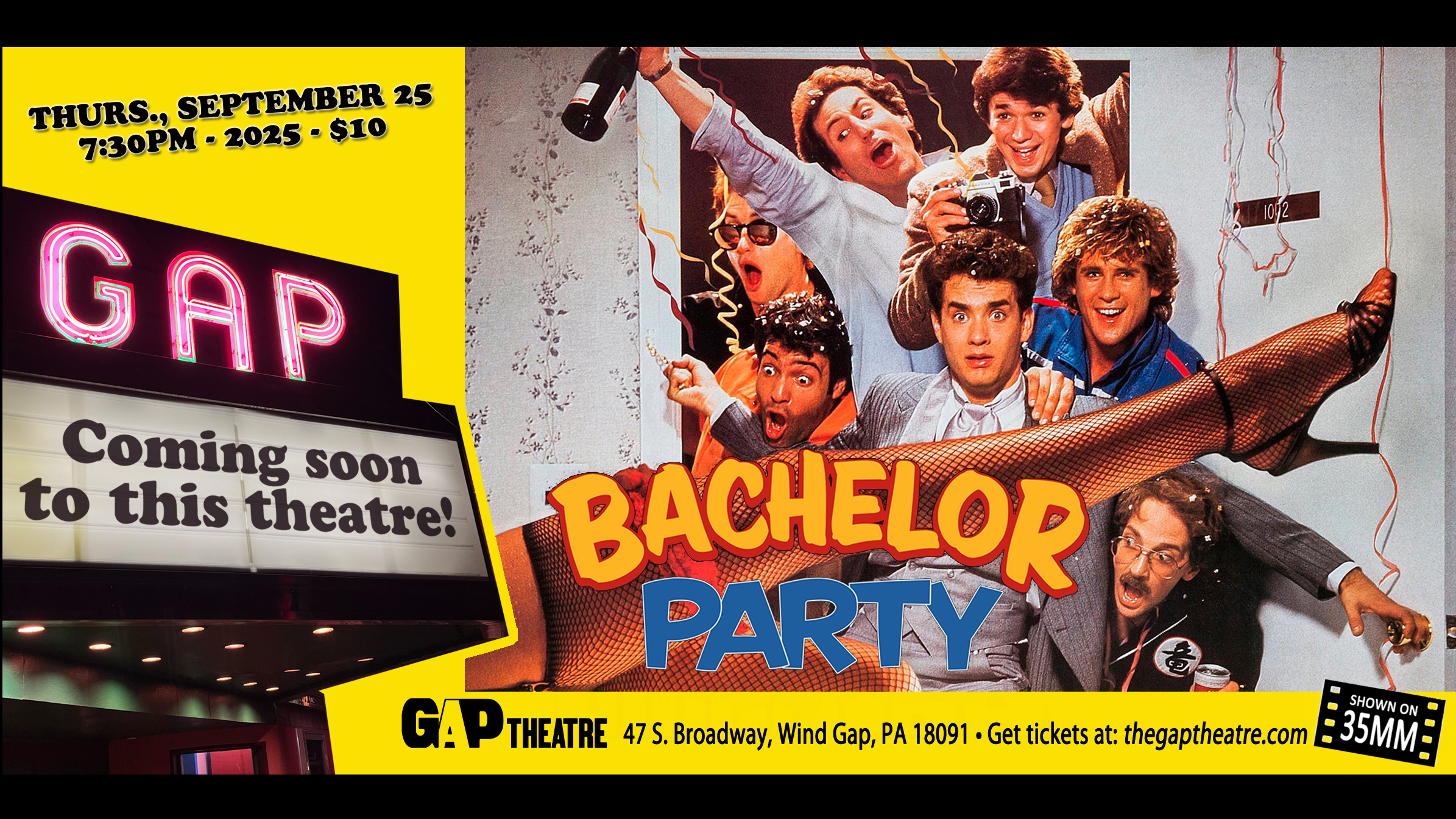 Tom Hanks in BACHELOR PARTY (1984) in 35mm