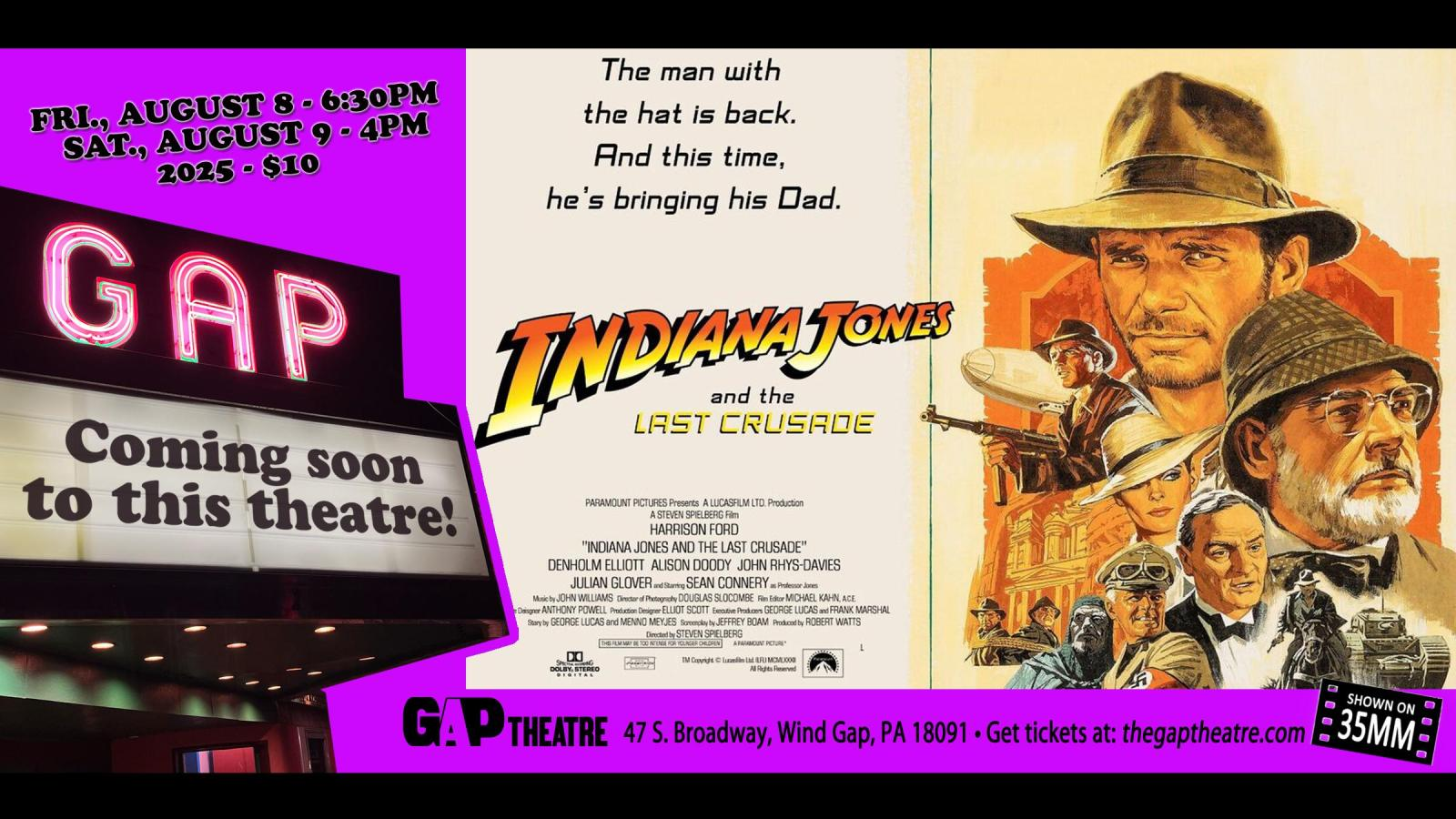 INDIANA JONES AND THE LAST CRUSADE (1989) in 35mm