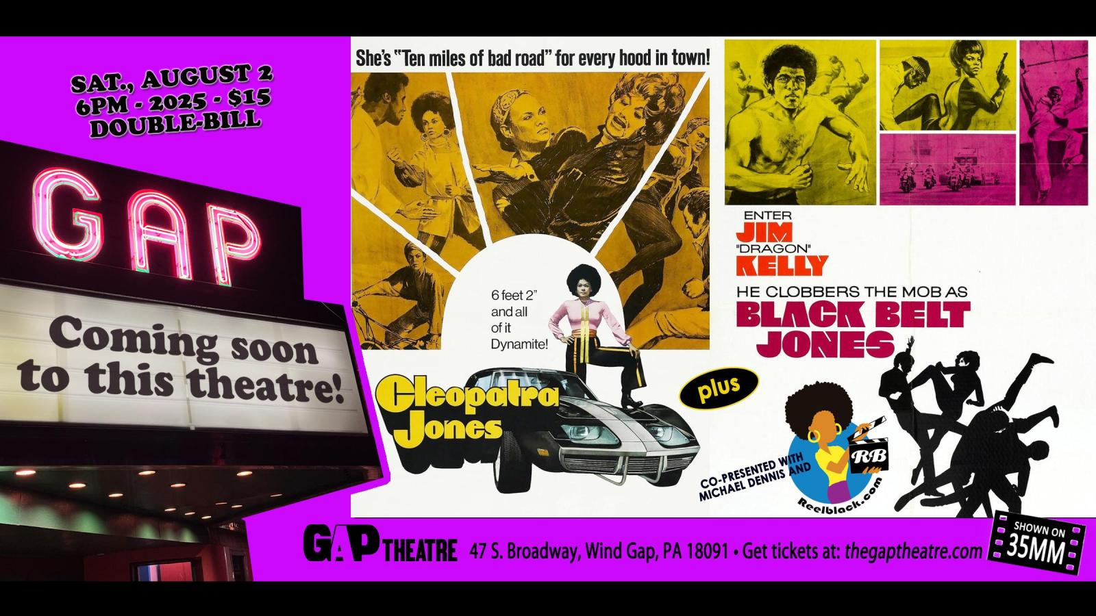 CLEOPATRA JONES (1973) and BLACK BELT JONES (1974) Double Feature in 35mm