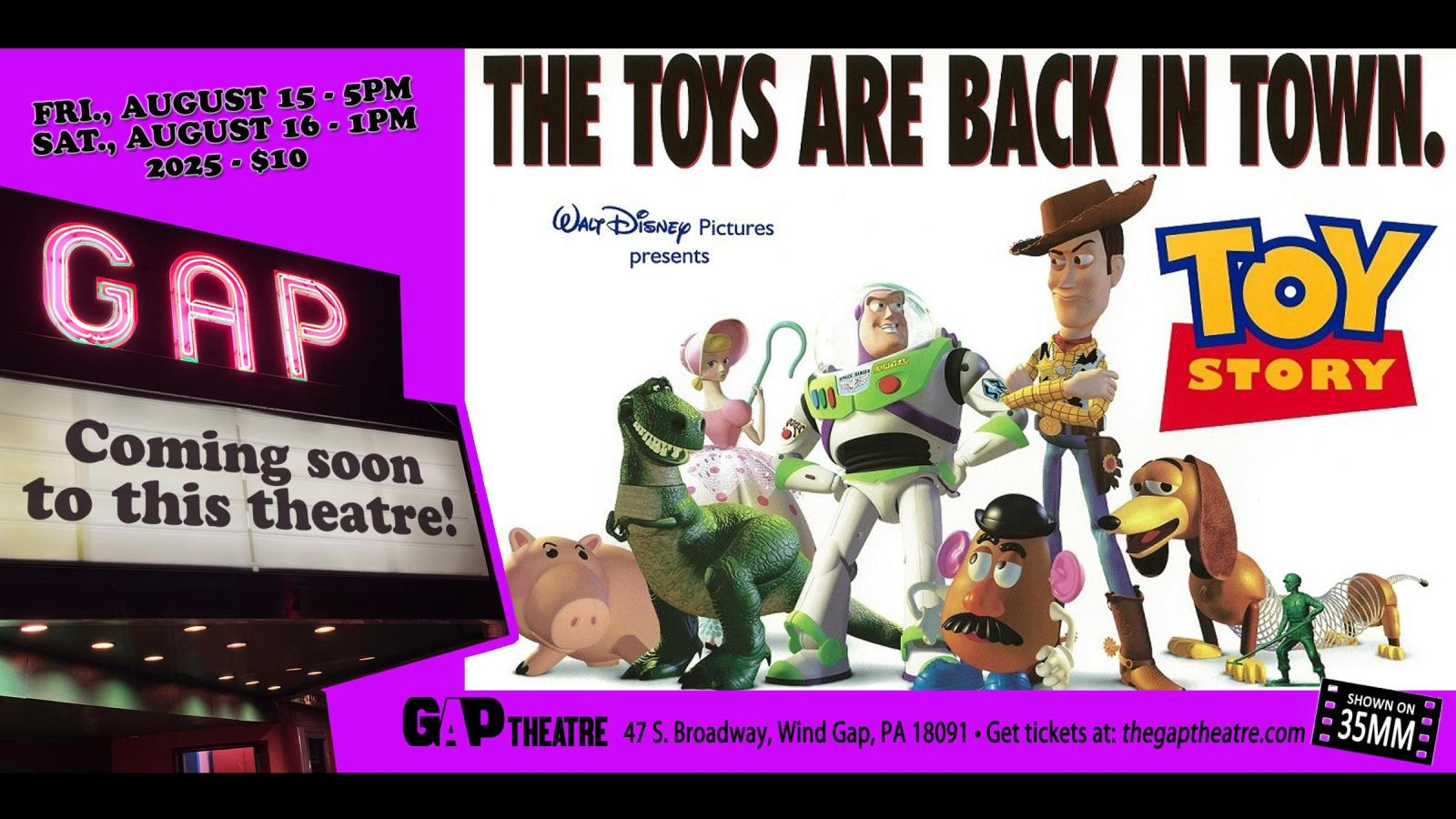 Disney/Pixar’s TOY STORY (1995) on 35mm