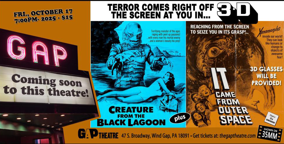 CREATURE FROM THE BLACK LAGOON (1954) & IT CAME FROM OUTER SPACE (1954) in 3D on 35mm