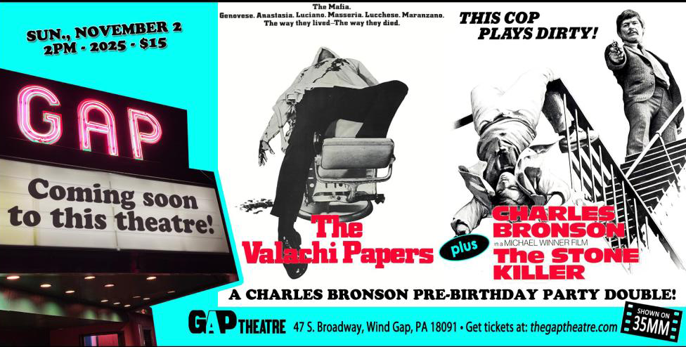 Charles Bronson Double Feature: THE VALACHI PAPERS (1972) & THE STONE KILLER (1973) in 35mm