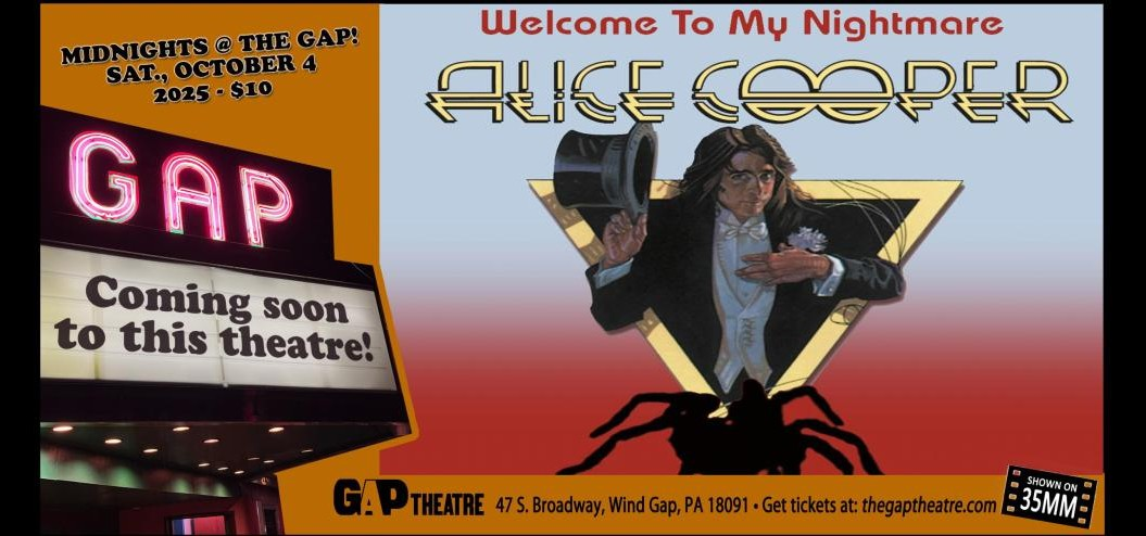 MIDNIGHTS @ THE GAP: ALICE COOPER - WELCOME TO MY NIGHTMARE (1975) in 35mm