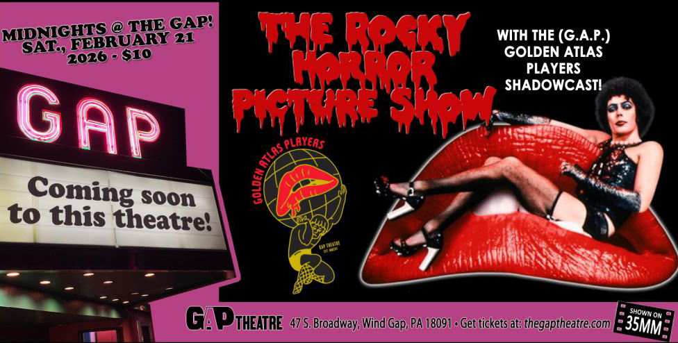 MIDNIGHTS @ THE GAP: THE ROCKY HORROR PICTURE SHOW with the Golden Atlas Players