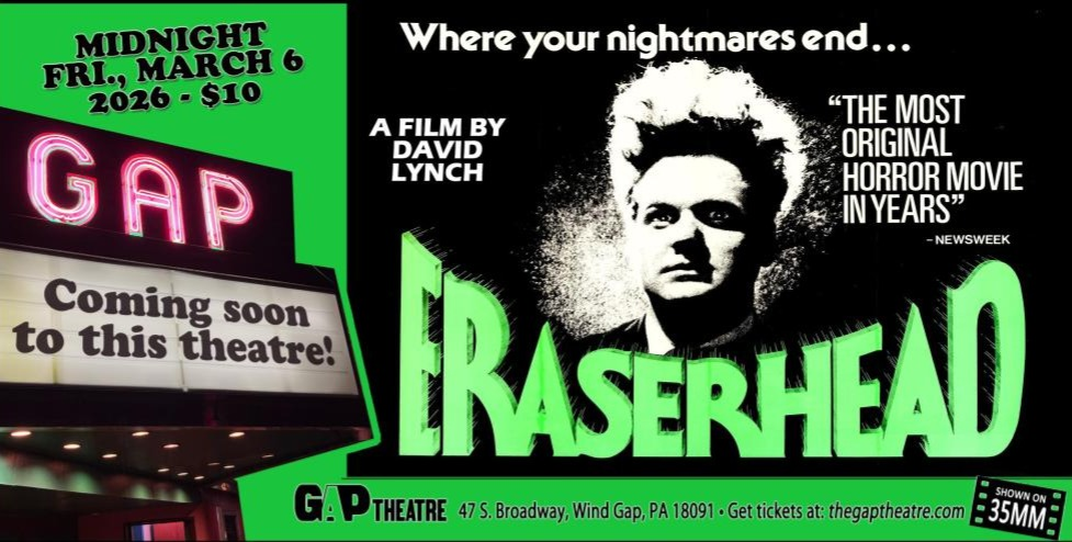 MIDNIGHTS @ THE GAP: ERASERHEAD (1977) on 35mm