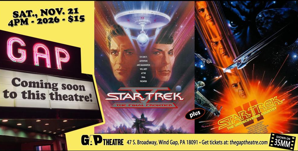 STAR TREK V: THE FINAL FRONTIER (1989) & STAR TREK VI: THE UNDISCOVERED COUNTRY (1991) Double-Bill in 35mm