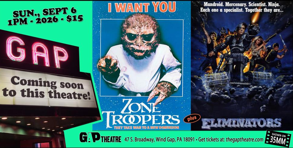 ZONE TROOPERS (1985) & ELIMINATORS (1986) Double Feature in 35mm